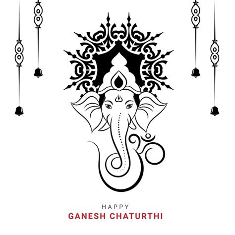 Joyeux Message De Ganesh Chaturthi Avec Le Logo Om Vecteur Premium