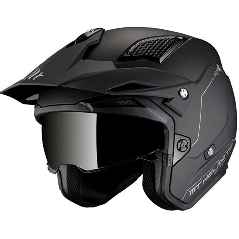 Casque Moto Trial MT Casques DISTRICT Solid A1 Matt Black Vente En