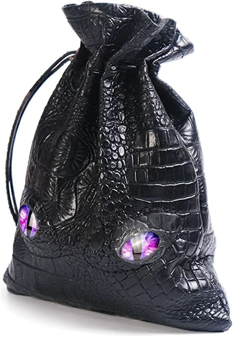 Dnd Dice Bag Dragon Leather Dnd Dice Pouch Storage Bag Black Bag Of Dice Coin Bag