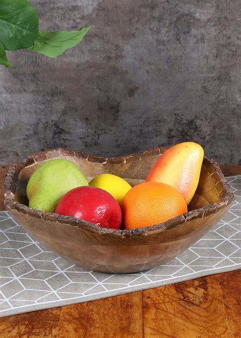 Get Mango Wood Fruit Bowl At 1208 LBB Shop