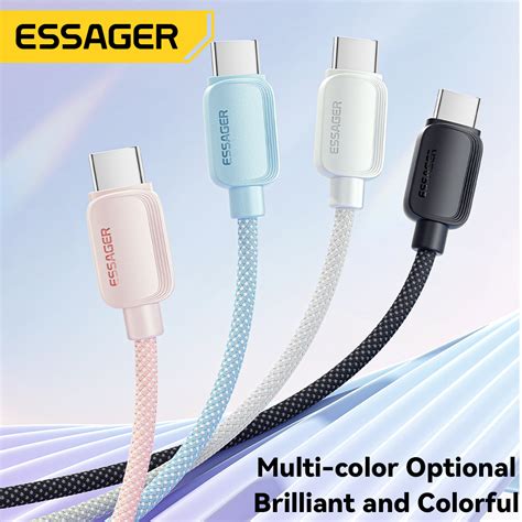 Essager Kabel Data Usb Type C To Type C Fast Charging 5a 100w 2m Es X46 Black