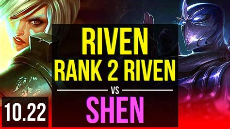 Riven Vs Shen Top Defeat Rank 2 Riven 415 300 Games Euw