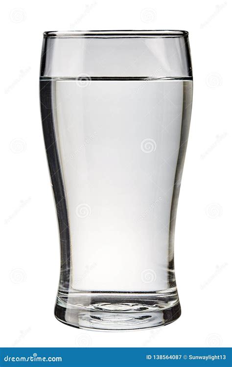 Glass Of Water Isolated On White Background Stock Image Image Of