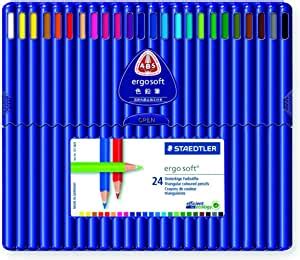 Staedtler Ergosoft Triangular Colouring Pencils Pack Of 24 157 SB24