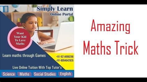 Amazing Maths Trick Short Trick Maths Facts Amazing Series Vedic Maths Simply