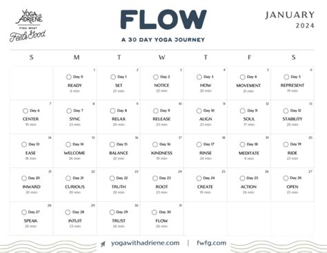 Hermetic Library Calendar Yoga With Adrienne Flow A Day Journey