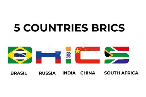 Brics Association Of 5 Countries Flat Simple Circle Flag Design