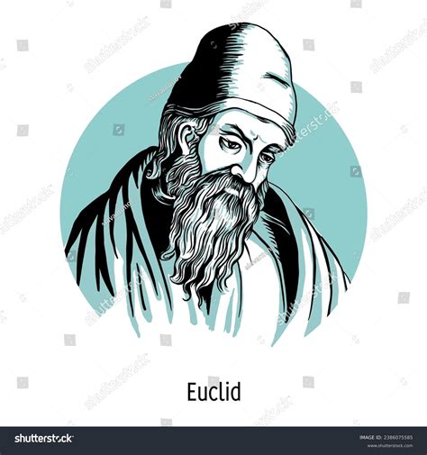 Euclid Fue Un Antiguo Matemático Griego Vector De Stock Libre De