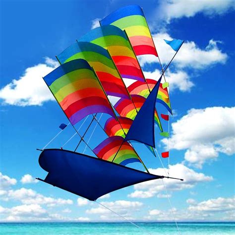 Tresbro Sailing Ship Kite Fly 37 inch, 3D Cool Huge China Kites for ...