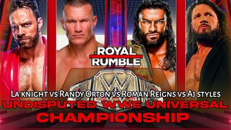 Fatal 4 Way Roman Vs Randy Vs Aj Styles Vs Knight For Undisputed Championship At 2024 Royal