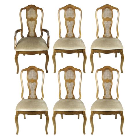 Vintage Bassett French Provincial Style Dining Chairs Ebth