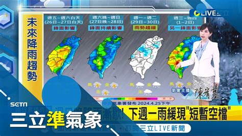 滯留鋒伴西南風 今各地 雷陣雨 防劇烈天氣 滯留鋒南北徘徊 吳德榮 多雨型態至週日｜氣象主播 陳宥蓉｜【三立準氣象】20240426｜三立新聞台 Youtube