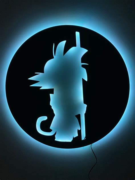 Dragon Ball Z Goku Light Sign Custom Goku Neon Led Sign Etsy