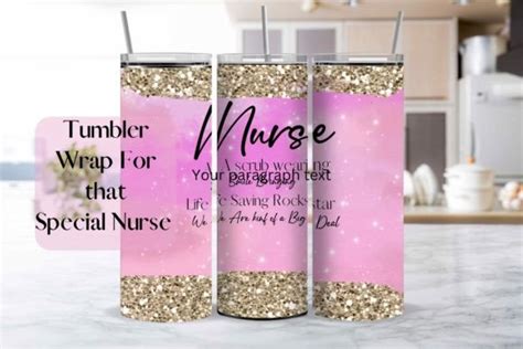 Nurse Tumbler Wrap PNG File Graphic By Space Pixel Playground