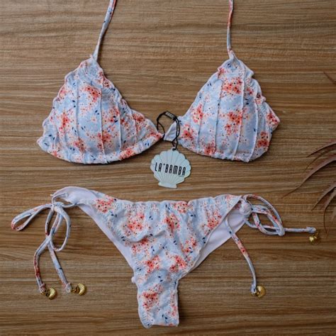 Floral Shell Triangle Bikini Set Large Shopee Philippines