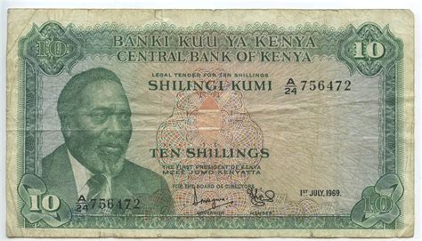 Kenia Shillings Banknote Gb President Mzee Jomo Kenyatta