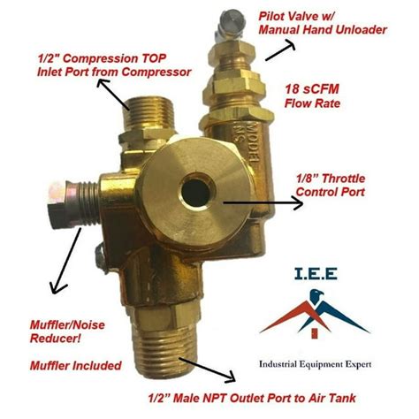 Gas Air Compressor Pilot Check Valve Unloader Valve Combo 95 125 Nsg7