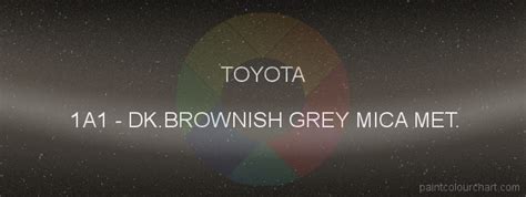 1a1 Dkbrownish Grey Mica Met For Toyota Bodywork