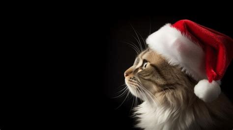 Premium Photo Pawsome Claus Cat Santa Spreads Happiness And Whiskered