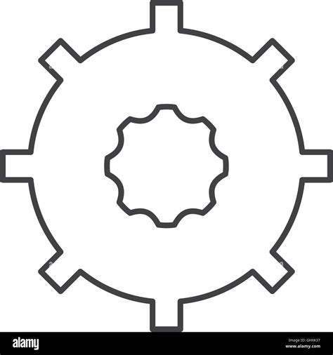 Single Gear Icon Stock Vector Image Art Alamy