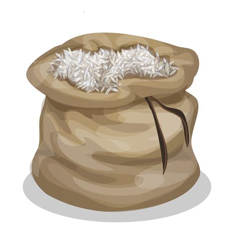 Sack Of Rice Icon Cartoon Vector Grain Bag 15120579 Vector Art At Vecteezy