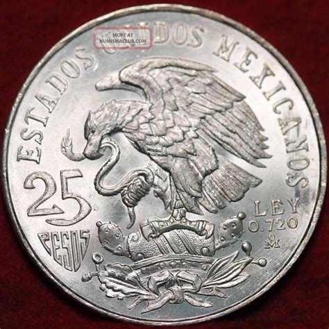 Uncirculated Mexico Pesos Silver Foreign Coin S H