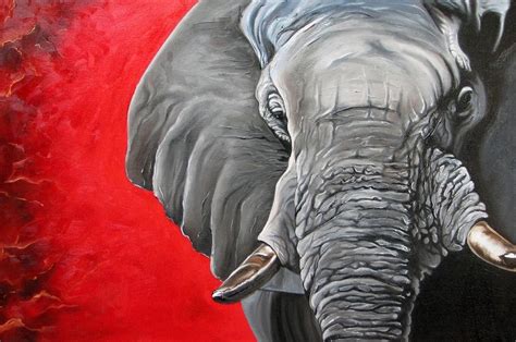 Grey Elephant Painting at PaintingValley.com | Explore collection of ...