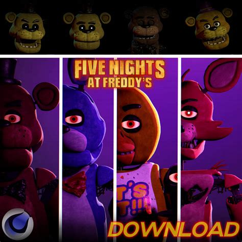 C4dfnafrelease Fnaf Movie Model Pack By Puppetfnaf1987 On Deviantart