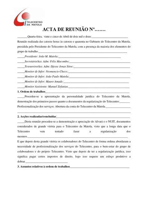Como Se Escreve Reunião - 36+ Como Fazer Uma Acta De Reunião