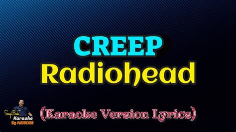 Creep Radiohead Karaoke Version Lyrics YouTube