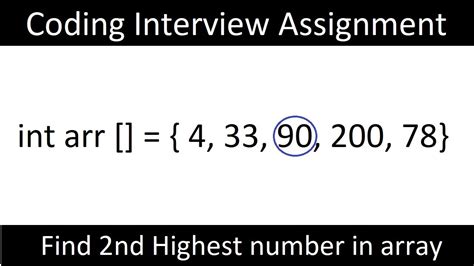 Iq Find Nd Highest Number In An Array List Youtube