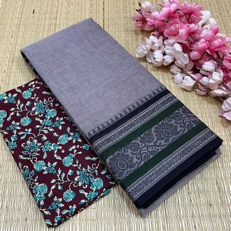 VINAYAK ENTERPRISE Block Prints Chettinad Pure Cotton Sarees With