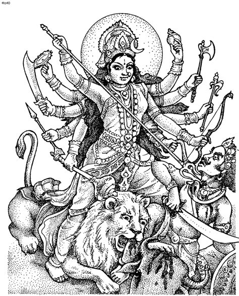 Hindu Mythology 59 Gods And Goddesses Printable Coloring Pages