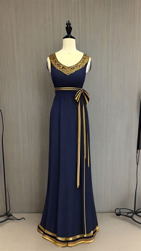 Blue and Gold Dress: Fashion-forward Haute Couture