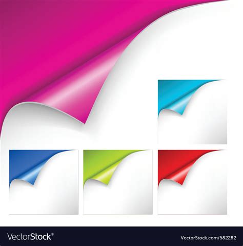 Paper curl Royalty Free Vector Image - VectorStock