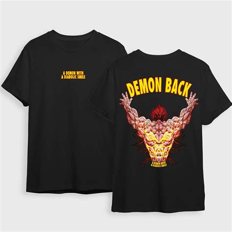 Baki Demon Back T Shirt Baki Demon Back Shirt Etsy