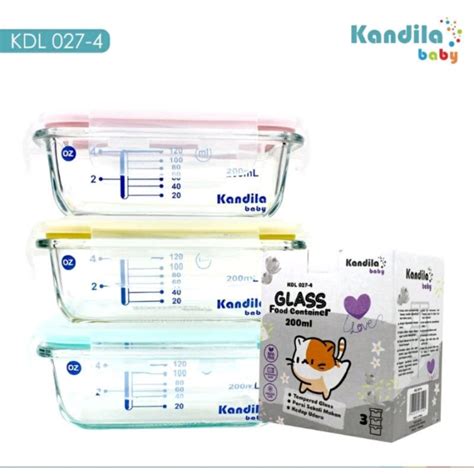 Jual Kandila Glass Food Container 200ml Shopee Indonesia