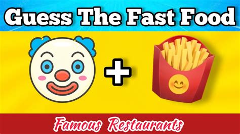 Guess The Fast Food Restaurants By Emojis Food Quiz Famous