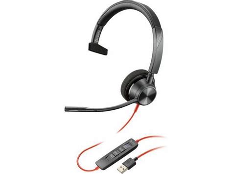 Poly Blackwire 3310 Microsoft Teams Certified Usb A Headset Taa Mono Usb Type A Mini Phone