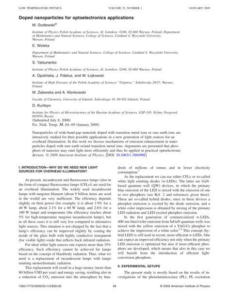 (PDF) Doped nanoparticles for optoelectronics applications