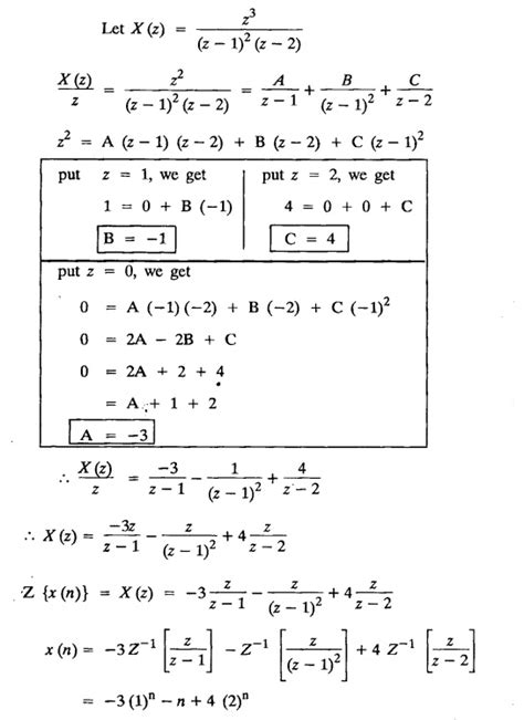 Inverse Z Transform Definition Solved Example Problems