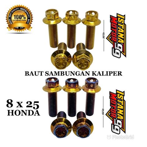 BAUT PROBOLT BAUT SAMBUNGAN BREKET KALIPER PROBOLT FLOWER DRAT SUZUKI