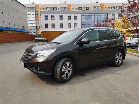 Купить бу Honda Cr V Iv 24 At 190 лс 4wd бензин автомат в Барнауле коричневый Хонда Cr V