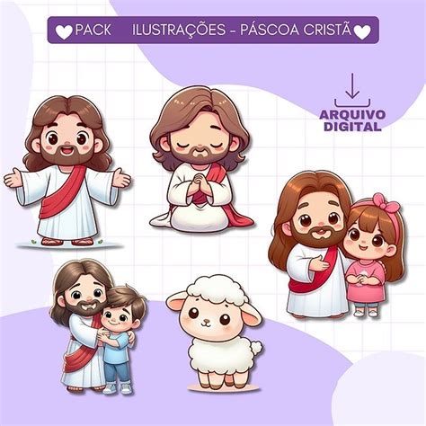 Feliz Pascoa Crista Png - Kit Digital Páscoa Cristã e Coelhinho Arquivos em Png