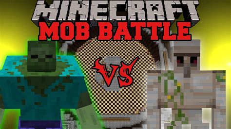 Mutant Zombie Vs Iron Golem Minecraft Mob Battles Mutant Creatures