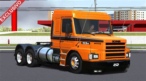 Skin Scania H Laranja Faixa Na Granel Exclusivo Skins Games