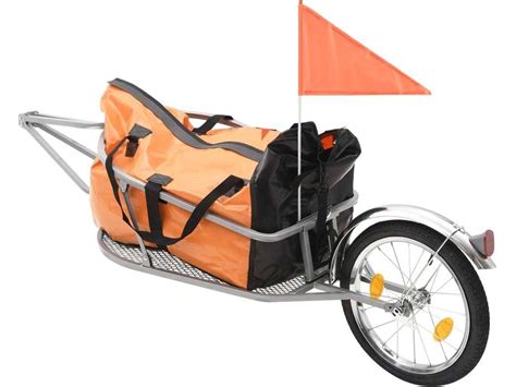 Vidaxl Reboque De Carga Para Bicicleta Saco Laranja E Preto Worten Pt