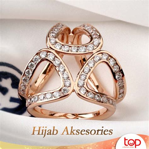 Jual Ring Hijab Bros Cincin Jilbab Emas Brooch Aksesoris Kerudung Syal