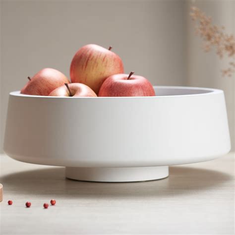 Amazon IVE Design Large White Fruit Bowl For Kitchen Counter 14 2