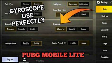 HOW To USE GYROSCOPE PERFECTLY In Pubg Mobile Lite YouTube